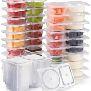 Reusable Snack Containers with Lids (20 Pack) - Portion Control, Leakproof, Perfect for Meal Prep & On-the-Go!