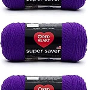 Red Heart Super Saver Amethyst Yarn 3-Pack: Unleash Your Inner Knitter!