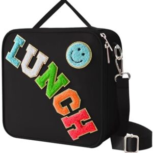 Preppy Smiley Face Insulated Lunch Bag - Large Capacity, Reusable & Stylish!