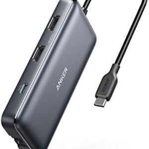 Anker Laptop Docking Station Dual Monitor | USB C Hub 8-in-1 | 4K Dual Monitor