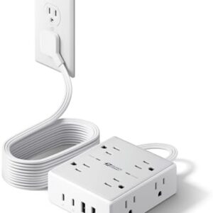 10Ft Extension Cord with Multiple Outlets & USB Ports