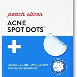 Peach Slices Acne Patches: 30 Count Hydrocolloid Pimple Dots