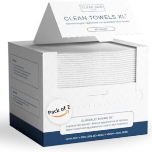 Clean Skin Club XL Towels: 200 Ultra-Soft Face Wipes