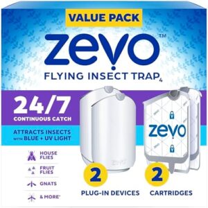 Zevo 2-Pack Fly & Insect Trap - Mess-Free Bug Catcher