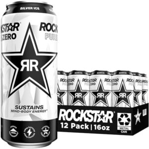 Rockstar Pure Zero Silver Ice - 12 Pack