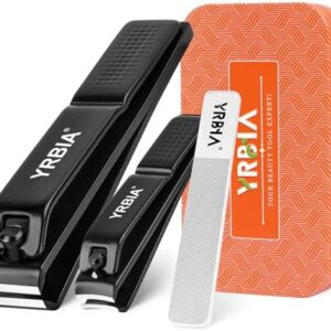 OREI YRBIA Nail Clipper Set: Ultra Sharp, Glass File
