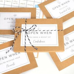 College Survival Kit: 24 Open When Letters & Gift Cards