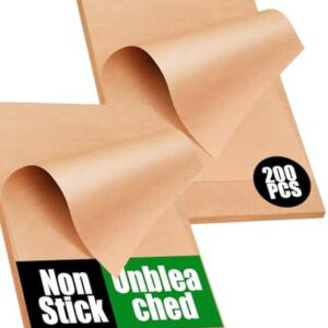 200 Pre-Cut Parchment Paper Sheets - Baking Made Easy!