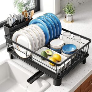 Compact Dish Drying Rack - Small Kitchen Organizer