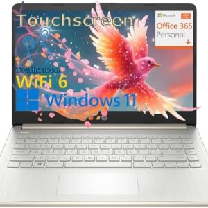 HP Touchscreen Laptop Computer for Home Student Study, 1-Yea